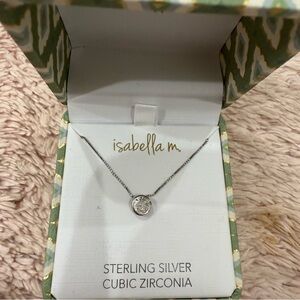 ❤️ Isabella M. Sterling Silver Necklace with Cubic Zirconia